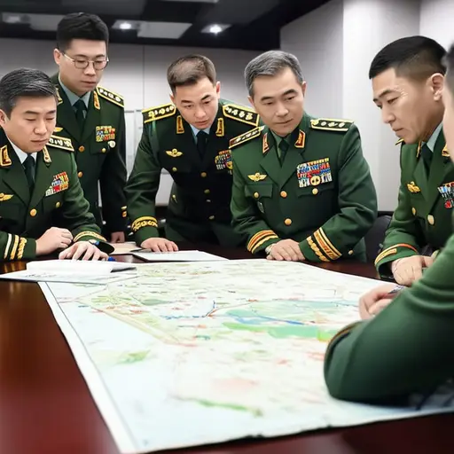 指挥官们在战前会议上制定了详细的作战计划。