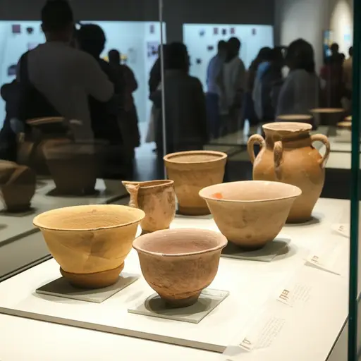 我们在博物馆里看到了一些古代的陶器。