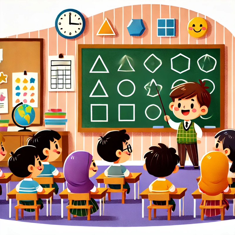 我们现在正在上数学课。