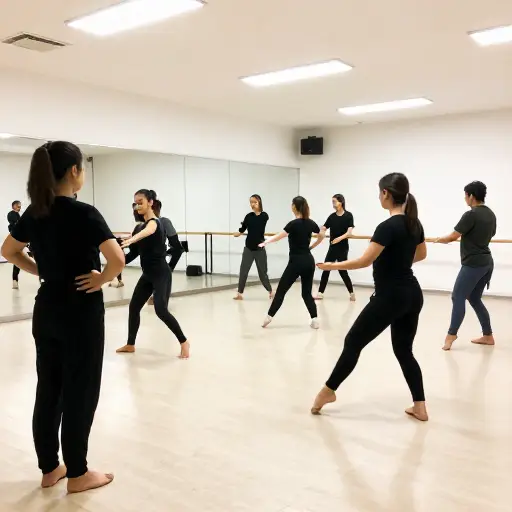 我们需要在表演前排练舞蹈动作。