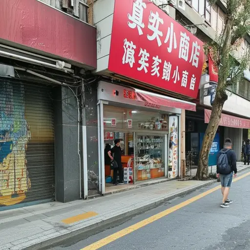 街角有一家小商店。