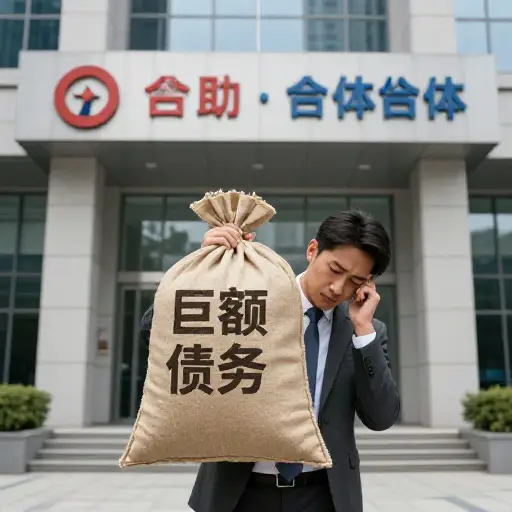 合并后，公司背负了巨额债务。
