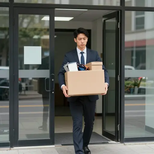 由于经济下滑，许多公司不得不解雇员工。
