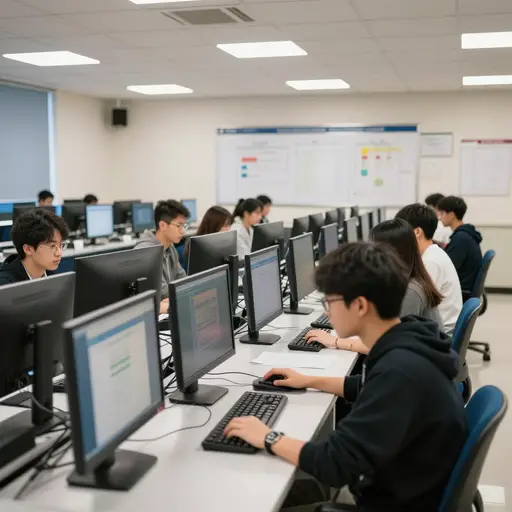 大学里有几个计算机实验室。