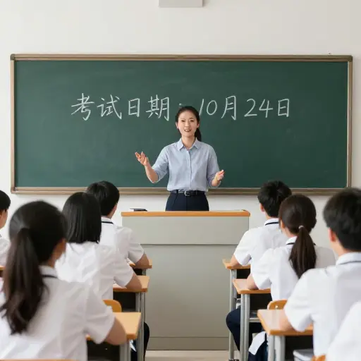 老师告诉我们考试在周五。