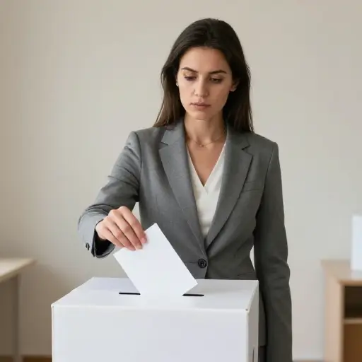 她决定投票给独立候选人。