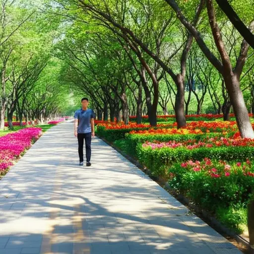 我偶尔会去公园散步。