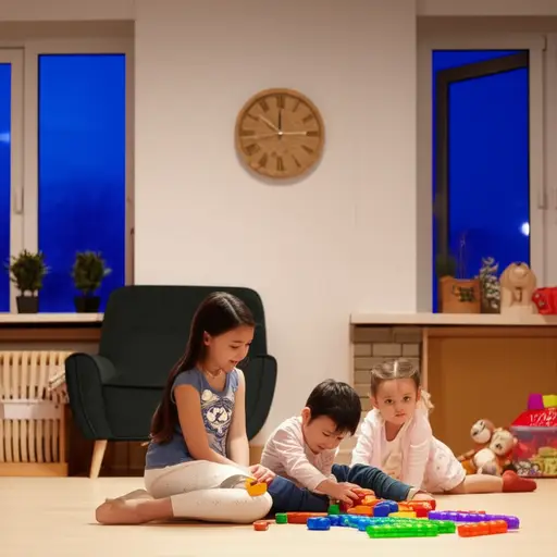 我妹妹每周六晚上都会帮邻居照看小孩。