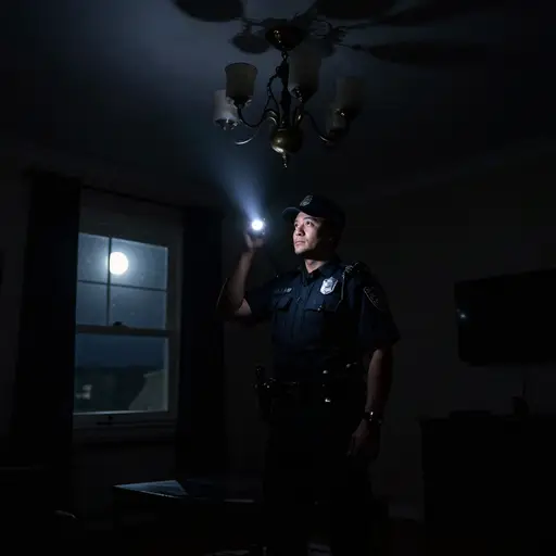 突然他听到一声枪响，然后灯就灭了。