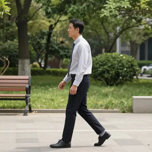 午休时我通常会出去走走。