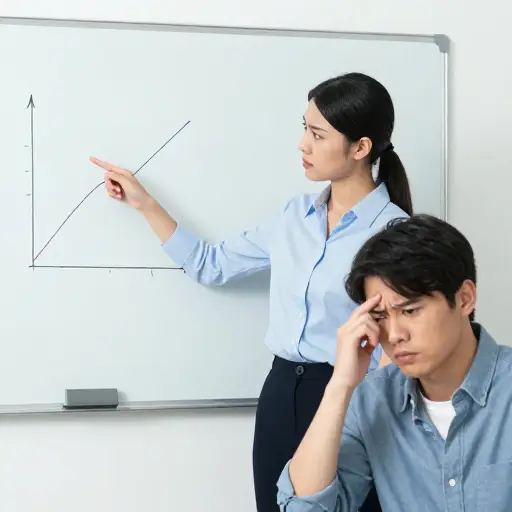 她一定解释了三遍这个理论，但我仍然不明白。